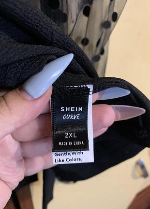 Чорна жіноча блузка shein 4