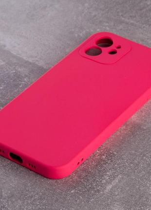 Силиконовый чехол soft silicone case для iphone 12 (без лого) малиновый
