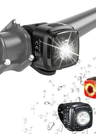 Набір велосипедних ліхтарів jiraewh rechargeable led bike light водонепроникні велосипедні ліхтарі 600 ма·год