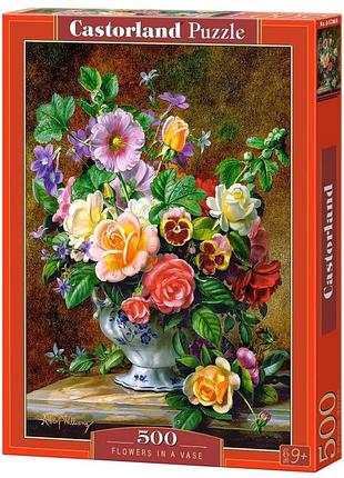 Пазл цветы в вазе 500 деталей castorland