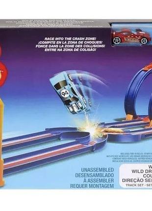 Трек hot wheels ultra hots wild drive drag race драг-рейс із 2 машинками