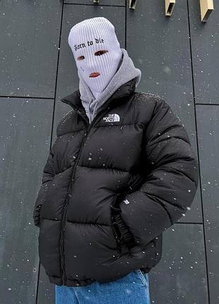 Чоловіча зимова куртка the north face оверсайз чорна до -30*с пуховик зе норд фейс унісекс (b)
