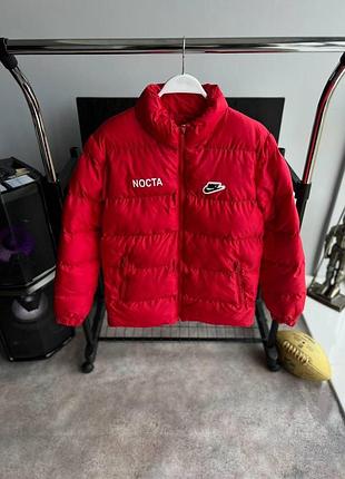 Мужская зимняя куртка nike nocta красная до -10*с короткая пуховик найк нокта без капюшона l (bon)
