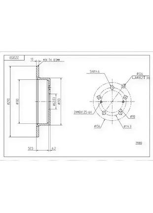 Диск тормозной toyota corolla verso (2001-2009) задний (d290x10mm) hart