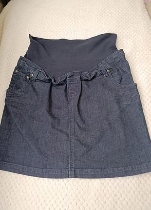 Джинсовая юбка для беременных (maternity denim skirt).