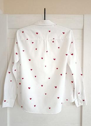 Белая рубашка в сердечки sezane 8