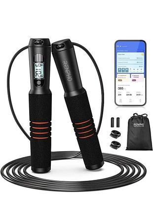 Розумна скакалка renpho smart jump rope r-q001 цифрова скакалка з лічильником швидкісних стрибків
