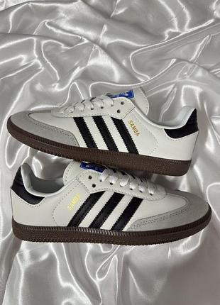 Кроссовки adidas samba white/black