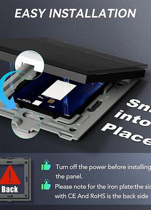 2 шт. умный выключатель света bseed switch & socket melody-m1-2411 однопозиционный сенсорный выключатель света 5