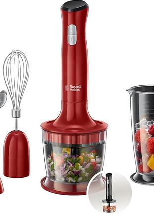 Электрический ручной блендер 3 в 1 russell hobbs desire hand blender многофункциональный блендер с чашей 600 мл