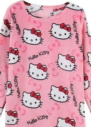 Пижамная кофта hello kitty, коралловая, размер l — уют и стиль для сна и отдыха