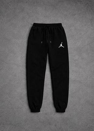 Мужские спортивные штаны jordan черные весенние осенние штаны джордан хлоповые (b)