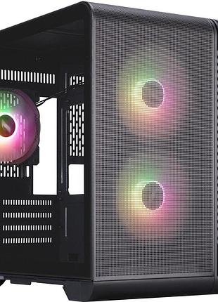Корпус для пк 1stplayer vt5-bk-3f7 black без блока питания (vt5-bk-3f7)