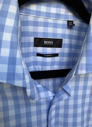 100% бавовна поплінова сорочка у клітинку віші бренд hugo boss