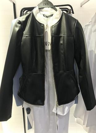 Мега стильна шкіряна куртка/піджак/жакет zara.