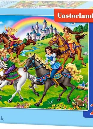 Пазл конная прогулка принцесс 260 деталей castorland