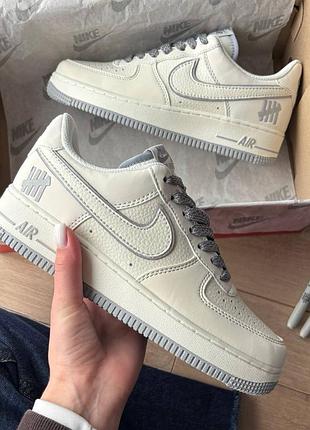 Nike air force 1 low x undefeated white grey 2
