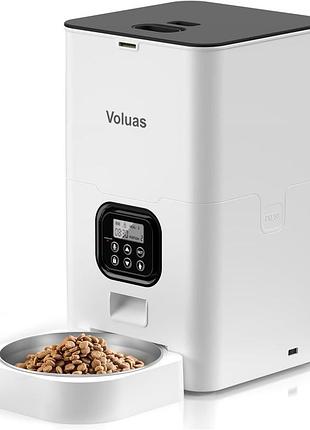 Автоматическая кормушка для животных voluas vl001 программируемый дозатор сухого корма на 6 литров с таймером