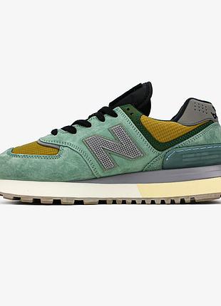Мужские кроссовки new balance 574 legacy stone island "light green"