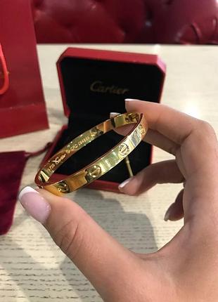 Cartier браслет с отверткой в лимонном золоте без камней / картье love браслет лимонное золото без камней