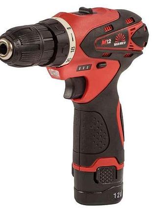Шуруповерт аккумуляторный 12в 270вт дрель au 1221c kit тм vitals 7 копійок