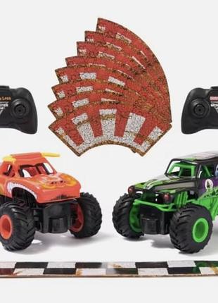 Радіокеровані машинки monster jam grave digger та el toro loco 1:24 2 шт з пультами