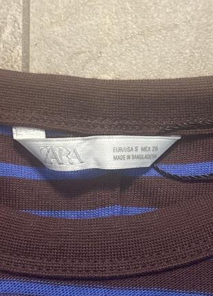Смугастий лонгслів zara 3