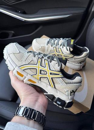 Женские зимние кроссовки asics gel kahana 8 beige gold black бежевые ассикс термо до -21*с 40 (25.5) (b)