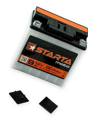 Акумулятор 12v 9a (137x77x135) мт, іж мото заливний starta (плоска клема)