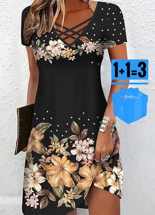 🥰сукня в квітковий принт xxl