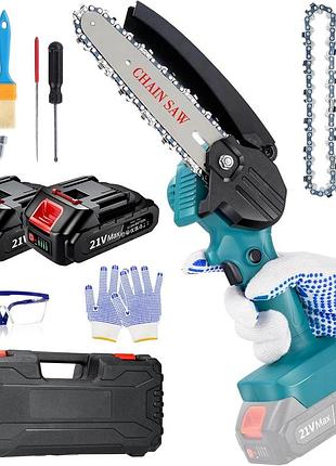 Акумуляторна ланцюгова мініелепила mini chainsaw f003 електрична ручна ланцюгова пила для різання дерева