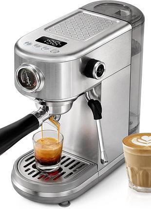 Кофеварка для эспрессо 20 бар hibrew h10b домашняя рожковая кофеварка с вспенивателем молока