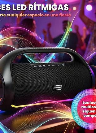 Bluetooth-колонка з мікрофоном dynasonic waterproof bt speaker s90 водонепроникна бездротова колонка з led-підсвіткою 2