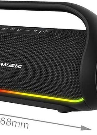 Bluetooth-колонка з мікрофоном dynasonic waterproof bt speaker s90 водонепроникна бездротова колонка з led-підсвіткою 5