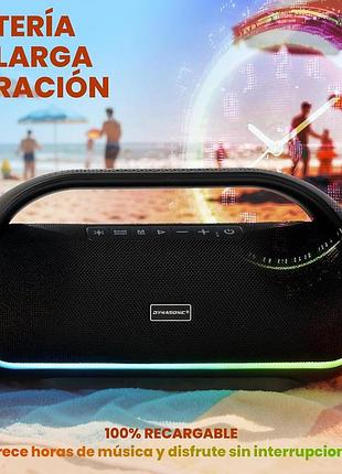 Bluetooth-колонка з мікрофоном dynasonic waterproof bt speaker s90 водонепроникна бездротова колонка з led-підсвіткою 7