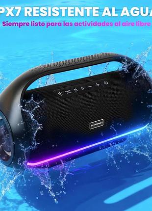 Bluetooth-колонка з мікрофоном dynasonic waterproof bt speaker s90 водонепроникна бездротова колонка з led-підсвіткою 8