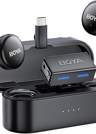 Беспроводной петличный микрофон boya ai-powered button-sized wireless microphone boyalink 3 профессиональный петличный микрофон