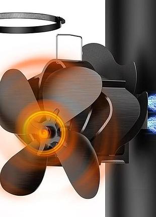 Магнитный вентилятор для камина stove fan hl-600e 4-лопастной вентилятор для дровяной печи