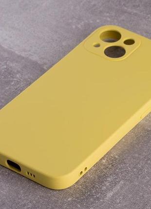 Силіконовий чохол soft silicone case для iphone 13 (без лого) лимонний