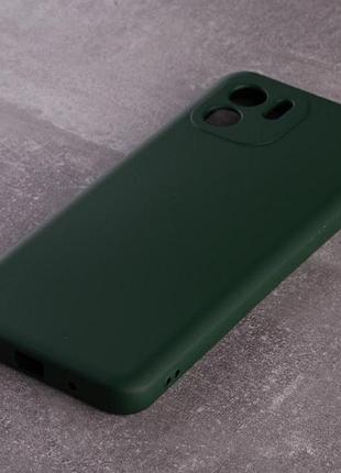 Силиконовый чехол soft silicone case для xiaomi redmi a1/a2 (без лого) темно-зеленый