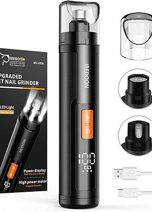 Машинка для стрижки когтей iredoon upgraded pet nail grinder mc-05/a триммер для когтей животных, 3 скорости