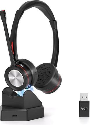 Бездротова гарнітура mairdi communication headset mrd-890dbt стереогарнітура з мікрофоном