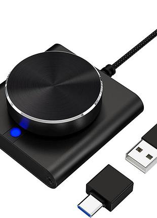 Зовнішній регулятор гучності звуку для комп'ютера cooidea usb контролер керування мультимедіа для пк