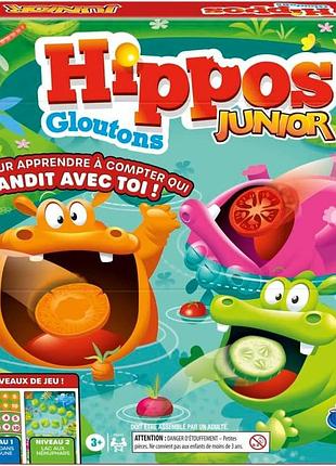 Настільна гра hasbro hippos junior glutons дитяча навчальна гра з бегемотами французькою мовою