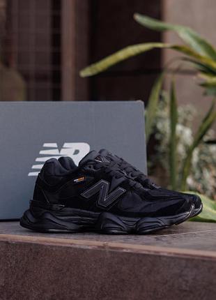 Мужские кроссовки new balance 9060 triple black cordura 4