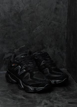 Мужские кроссовки new balance 9060 triple black cordura 6