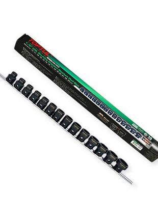 Набор головок ударных 1/2" 14 шт, 10-22, 24 мм crmo короткие (планка) toptul