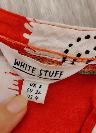Яскрава сукня льон white stuff 8/36 7