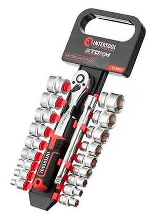 Набор инструмента на планке intertool 3/8" x 20 ед. storm (et-8015)