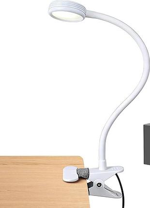 Светодиодная лампа с креплением на прищепку lepower clip desk lamp 908a-03 настольная гибкая led лампа